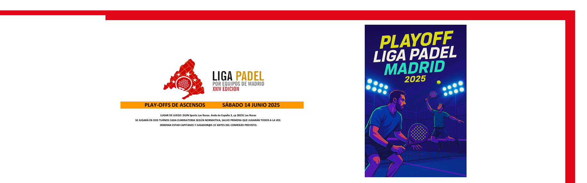 Publicados los Playoff